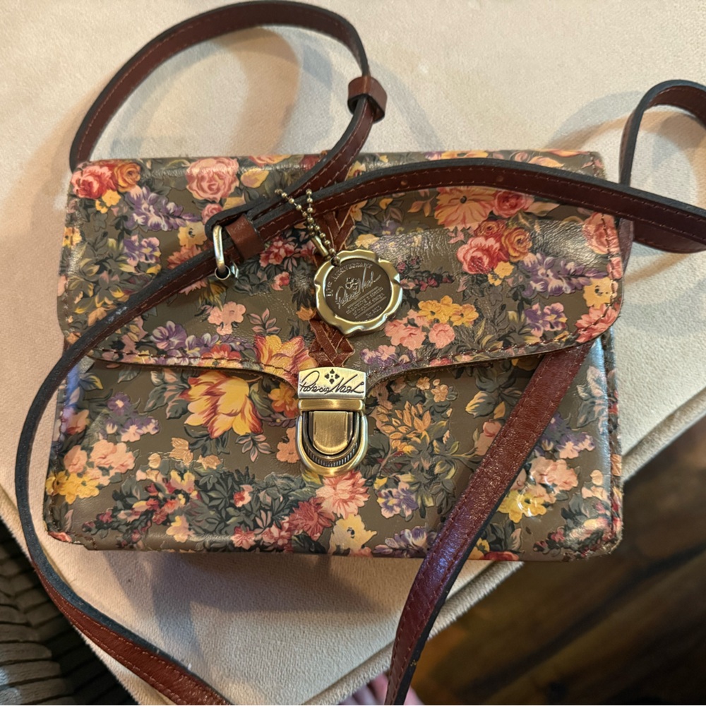 Patricia Nash 10th Anniversary Floral Leather Crossbody Bag